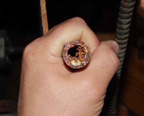 Rusted Galvanized Water Pipe