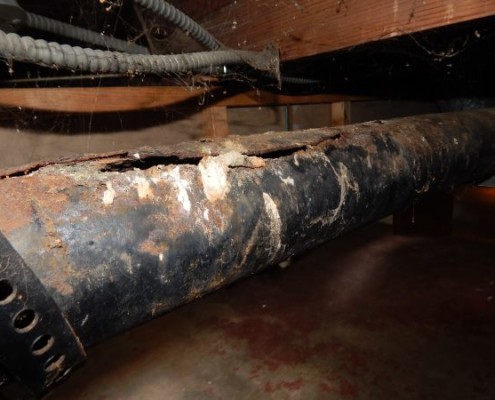 Split Cast Iron Pipe
