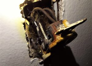 Aluminum Wire Burned Outlet