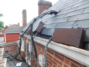Electrical disconnect in gutters