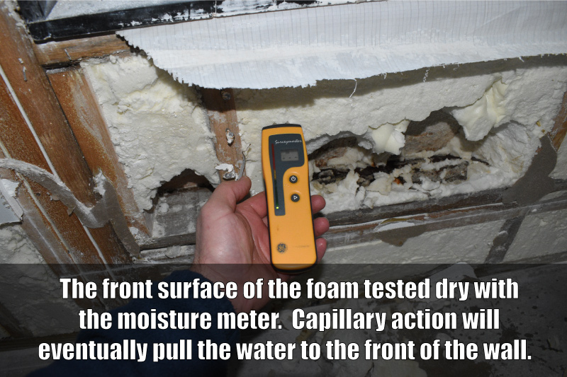 Dry foam insulation in walls