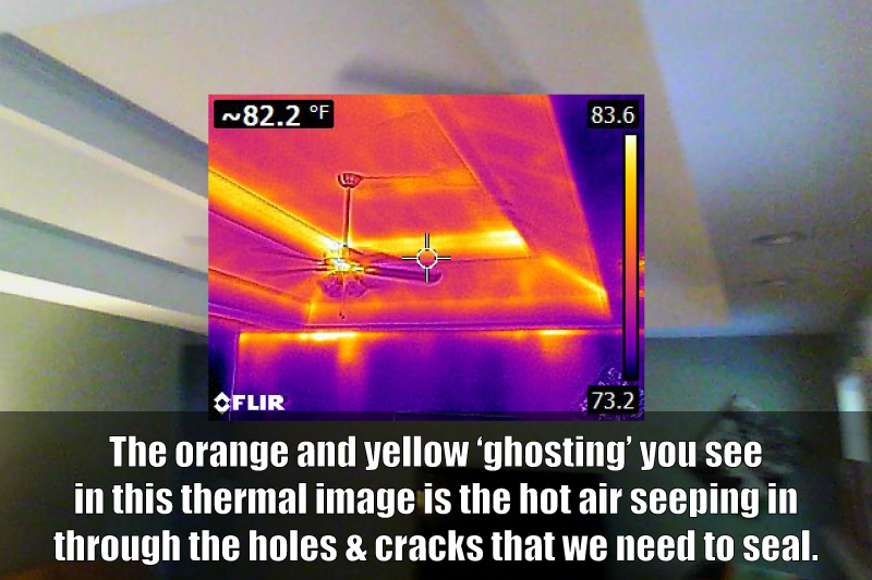 thermal ghosting visible on the walls