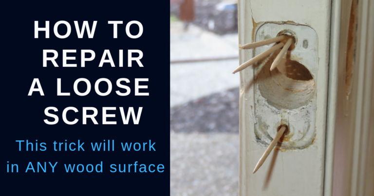 How to Fix A Loose Screw in a Hinge or Door