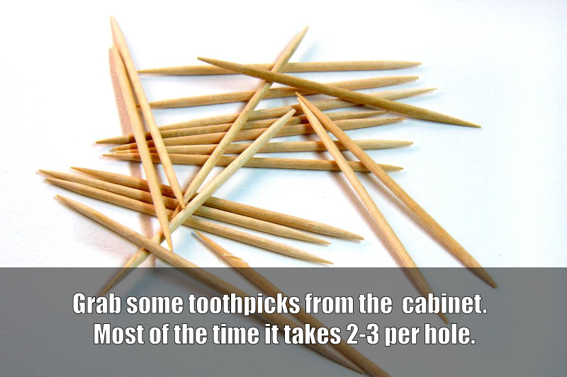 Toothpicks for wood filler