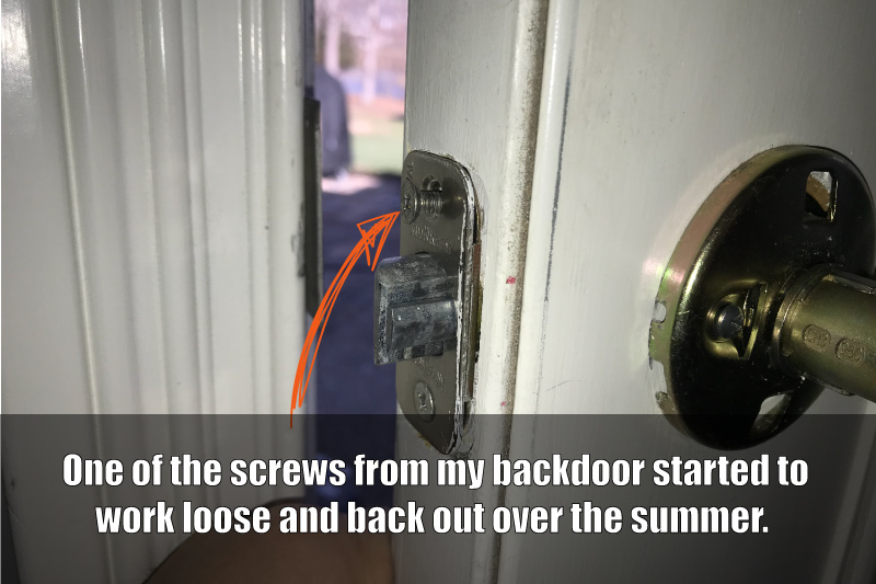 loose screw in door lock