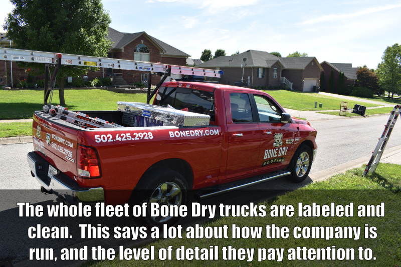 Bone Dry Roofing Clean Truck