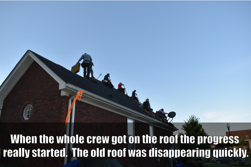 stripping the old roof