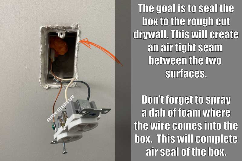 Air seal electrical outlets